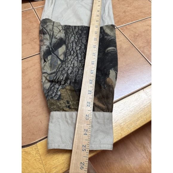 Vintage Woolrich Shooting Shirt Button Up Sz XL Long Sleeve Beige Khaki Camo - Picture 7 of 8